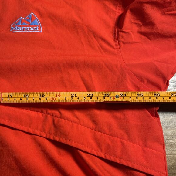 Marmot ‘96 Active Anorak Hooded Jacket Size XL Red Sustainable Water Resistant - Picture 6 of 10